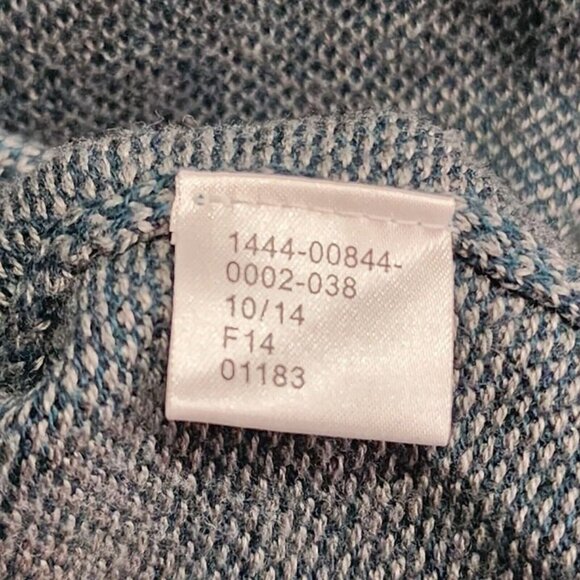 Joseph Mens Pullover Cotton And Cashmere Blend Sweater Elbow Patches Blue Gray L - Picture 7 of 11